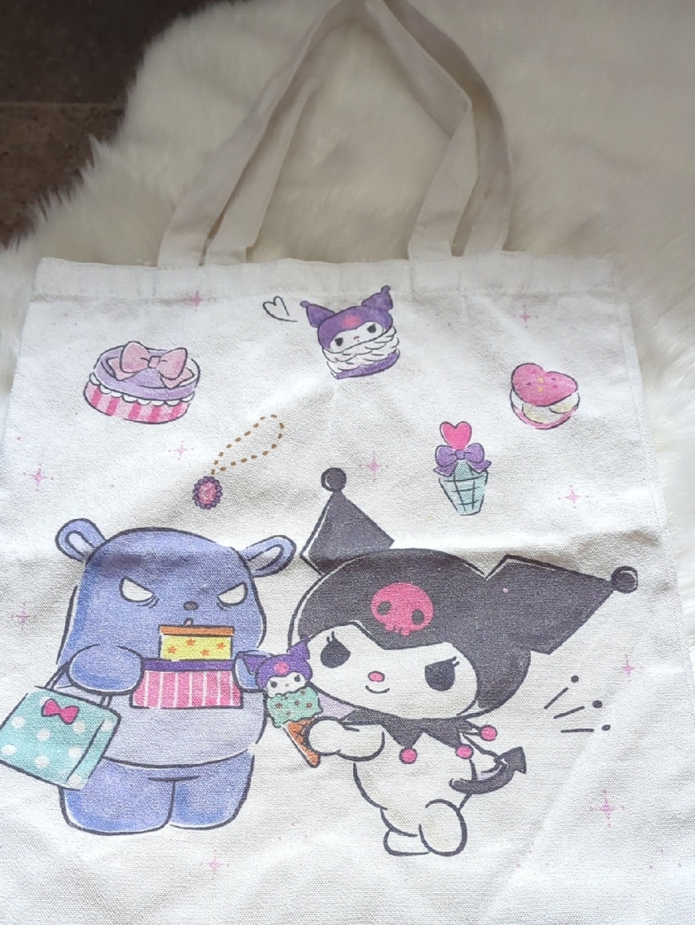 Kuromi And Baku Canvas Tote Bag